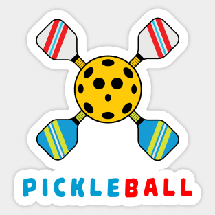 Funny pickleball pirates logo Sticker